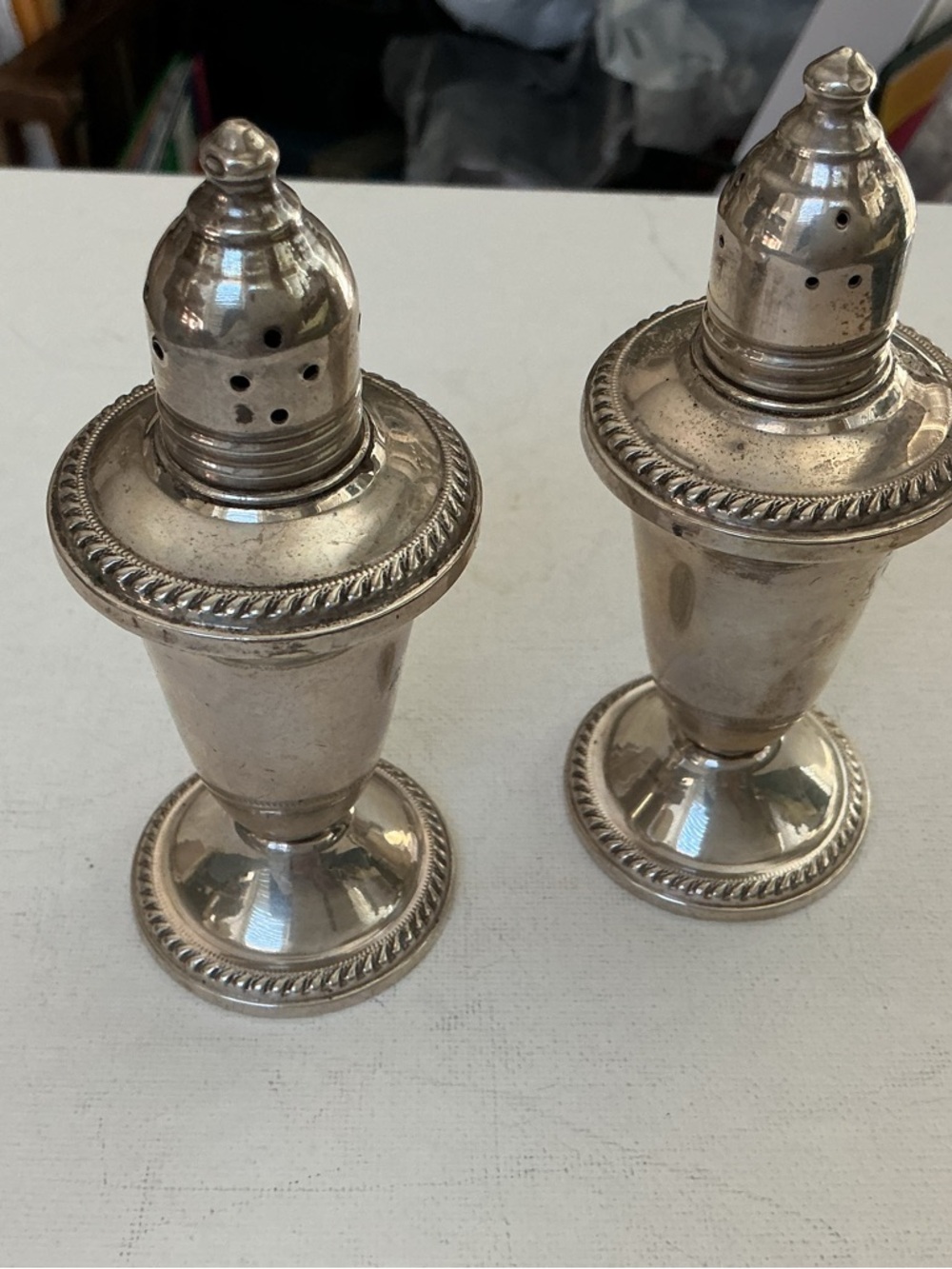Classic Sterling Silver-Salt and Pepper Shakers - Elegant Serving Pair